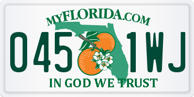 FL license plate 0451WJ