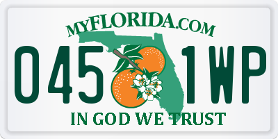 FL license plate 0451WP