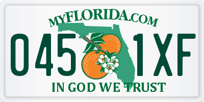 FL license plate 0451XF