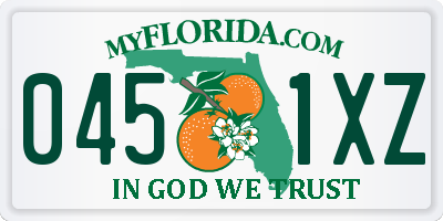 FL license plate 0451XZ
