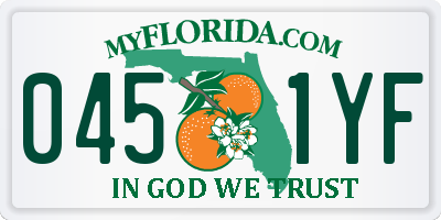 FL license plate 0451YF