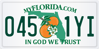 FL license plate 0451YI