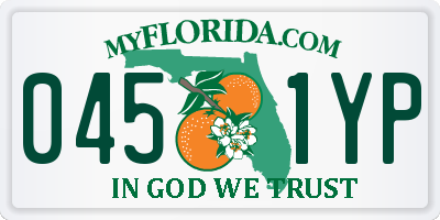 FL license plate 0451YP