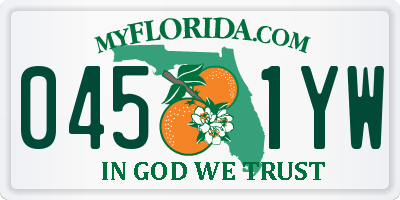 FL license plate 0451YW