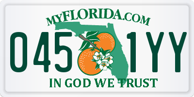 FL license plate 0451YY