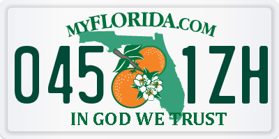 FL license plate 0451ZH