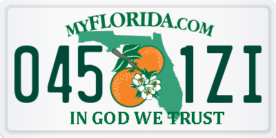 FL license plate 0451ZI