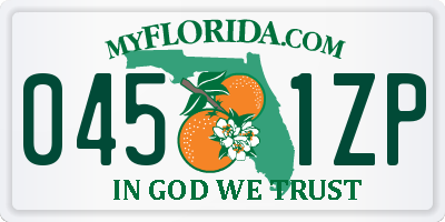 FL license plate 0451ZP