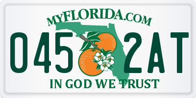 FL license plate 0452AT