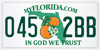 FL license plate 0452BB