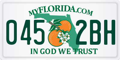 FL license plate 0452BH