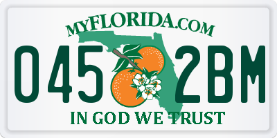 FL license plate 0452BM