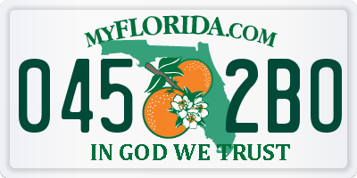 FL license plate 0452BO