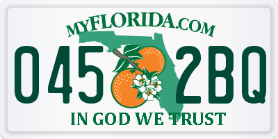 FL license plate 0452BQ