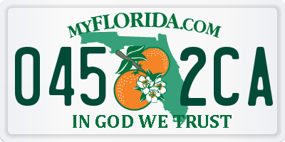 FL license plate 0452CA