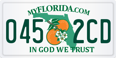 FL license plate 0452CD