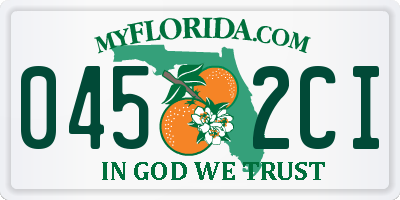 FL license plate 0452CI