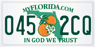FL license plate 0452CQ