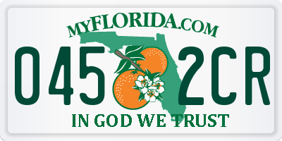 FL license plate 0452CR