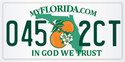 FL license plate 0452CT