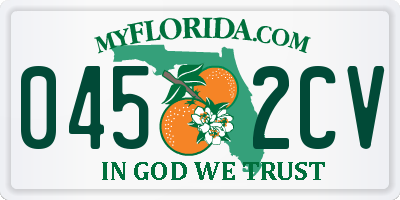 FL license plate 0452CV
