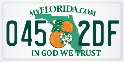 FL license plate 0452DF