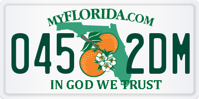 FL license plate 0452DM