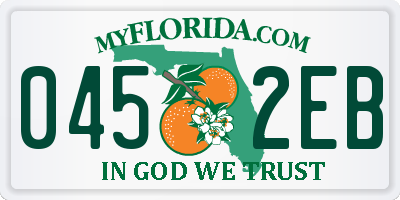 FL license plate 0452EB