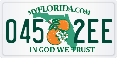 FL license plate 0452EE