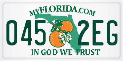 FL license plate 0452EG