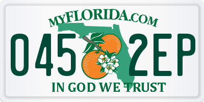 FL license plate 0452EP