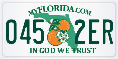 FL license plate 0452ER