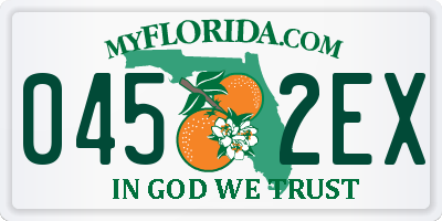 FL license plate 0452EX