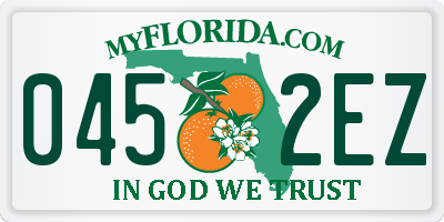 FL license plate 0452EZ