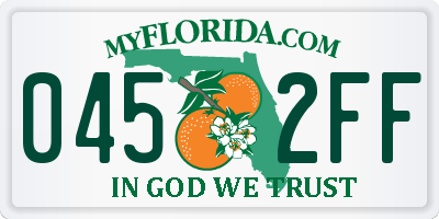 FL license plate 0452FF