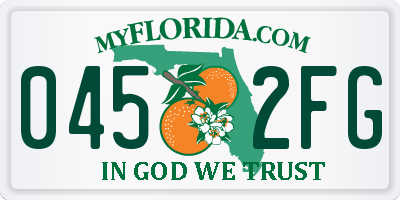 FL license plate 0452FG