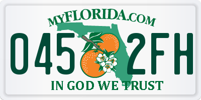FL license plate 0452FH