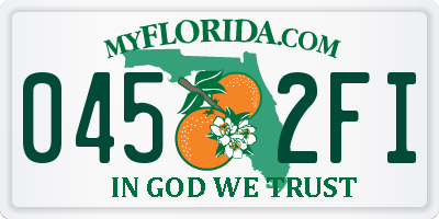 FL license plate 0452FI