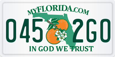 FL license plate 0452GO