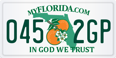 FL license plate 0452GP