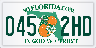 FL license plate 0452HD