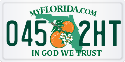 FL license plate 0452HT