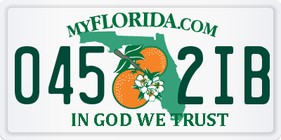 FL license plate 0452IB
