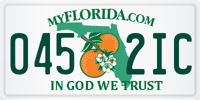 FL license plate 0452IC