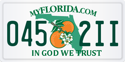 FL license plate 0452II