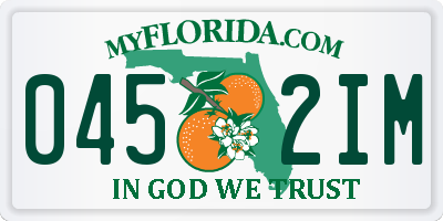 FL license plate 0452IM