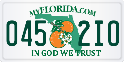 FL license plate 0452IO