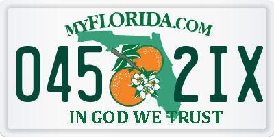 FL license plate 0452IX