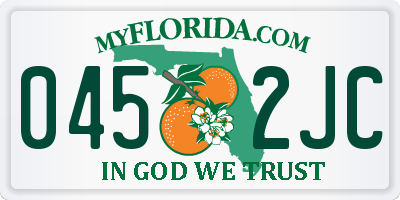 FL license plate 0452JC