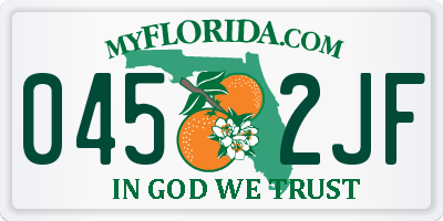FL license plate 0452JF